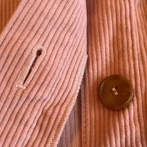 Avec Les Filles Corduroy Relaxed Fit Shacket Shirt Crop Jacket Womens Large Pink - Picture 16 of 17